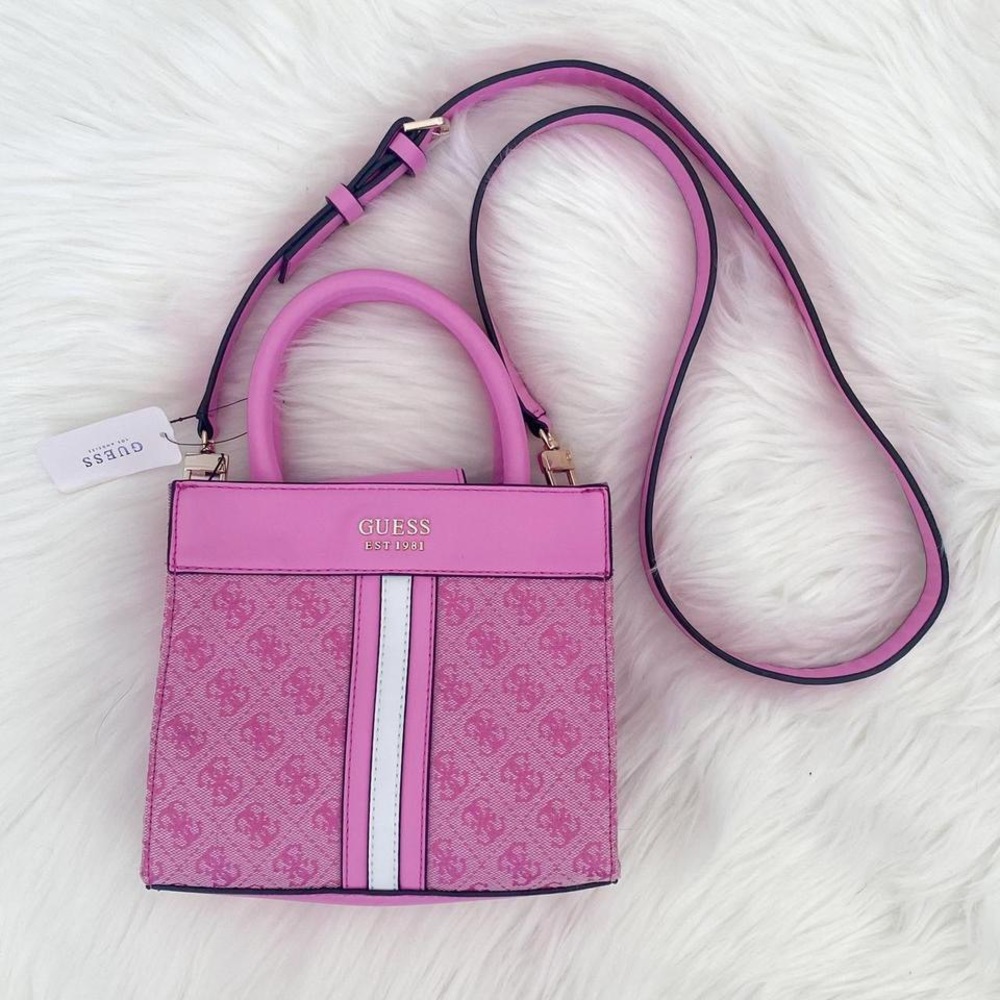 Vivid Rose GUESS Kasinta Mini Tote Bag 💞